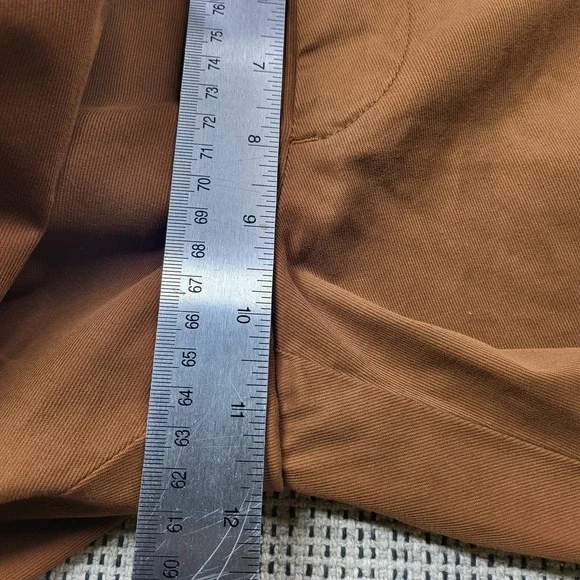 Zegna Pants Mens 36x31 Brown Premium Cotton Chino Straight Leg Casual Stretch - Picture 7 of 9